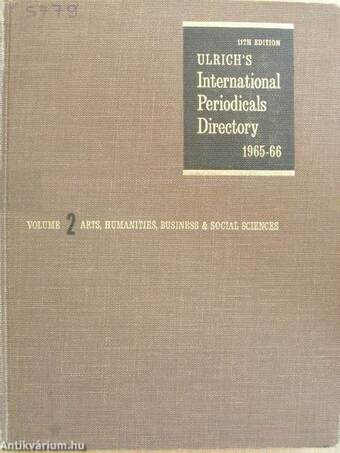 Ulrich's International Periodicals Directory 1965-66 Volume 2.