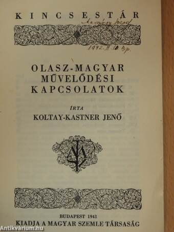 Olasz-magyar művelődési kapcsolatok