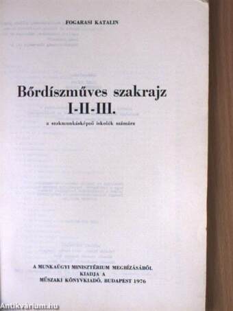 Bőrdíszműves szakrajz I-III.