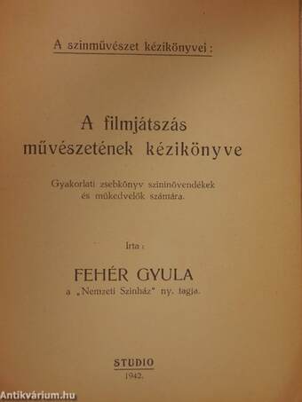 A filmjátszás művészetének kézikönyve