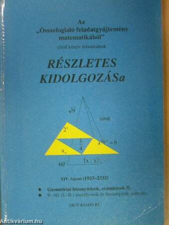 Az "Összefoglaló feladatgyűjtemény matematikából" című könyv feladatainak részletes kidolgozása XIV. fejezet