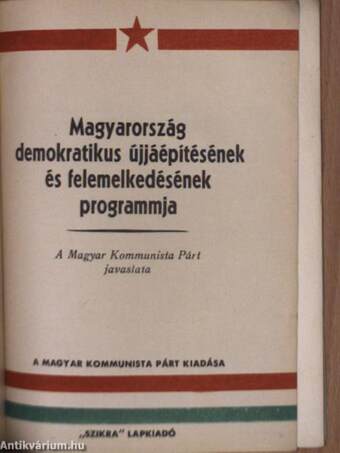 Kommunisták a nemzetgyűlésen/Magyarország demokratikus újjáépítésének és felemelkedésének programmja