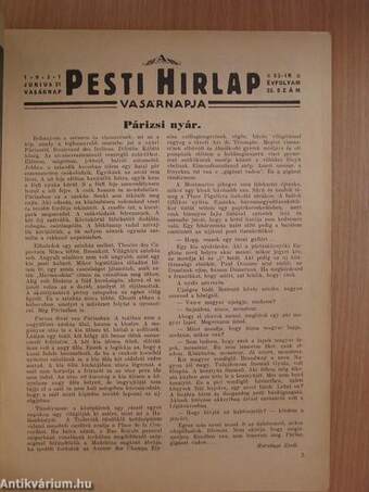 A Pesti Hirlap Vasárnapja 1931. junius 21.