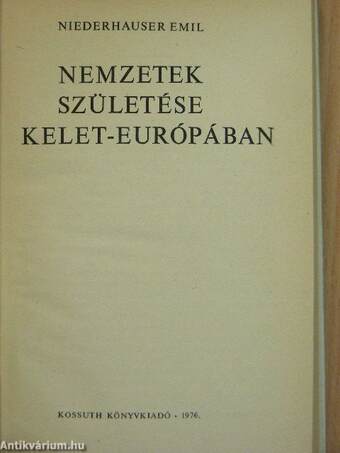 Nemzetek születése Kelet-Európában