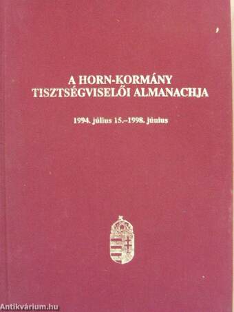 A Horn-kormány tisztségviselői almanachja