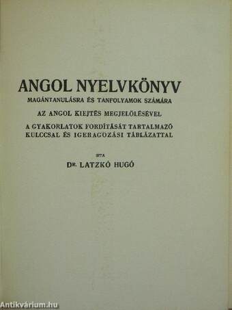 Angol-magyar nyelvtan