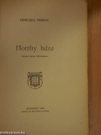 Honthy háza