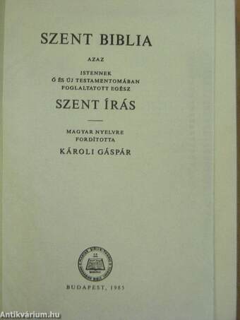 Szent Biblia