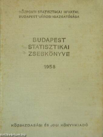 Budapest statisztikai zsebkönyve 1958