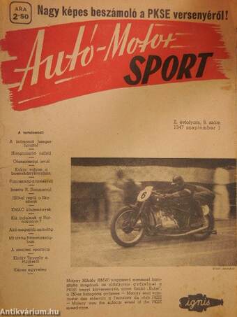 Autó-Motor Sport 1947. szeptember 1.