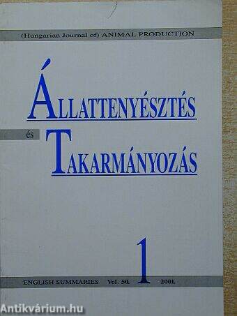 Állattenyésztés és Takarmányozás 2001/1.