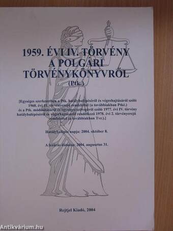 1959. évi IV. törvény a polgári törvénykönyvről