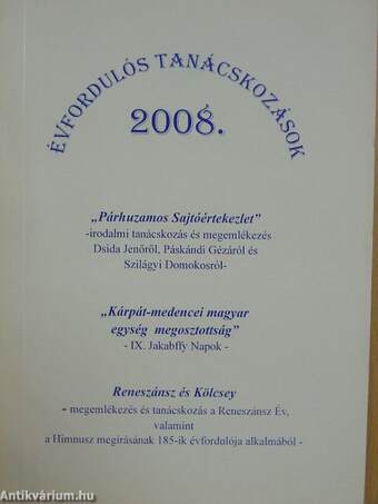 Évfordulós tanácskozások 2008