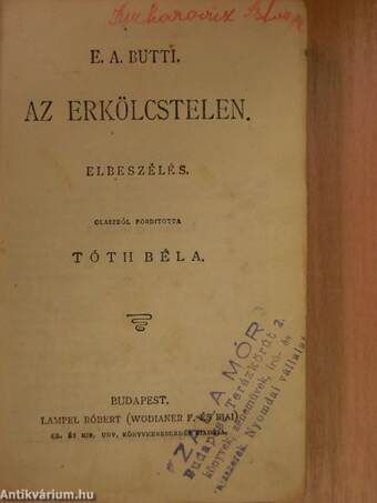 Az erkölcstelen/Utolsó szerelem/A medve/Orosz elbeszélők tára/Olasz elbeszélők tára/Amerikai elbeszélők/Huszárszerelem