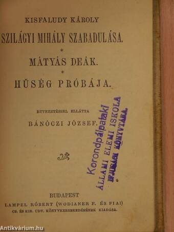 Szilágyi Mihály szabadulása/Mátyás Deák/Hűség próbája