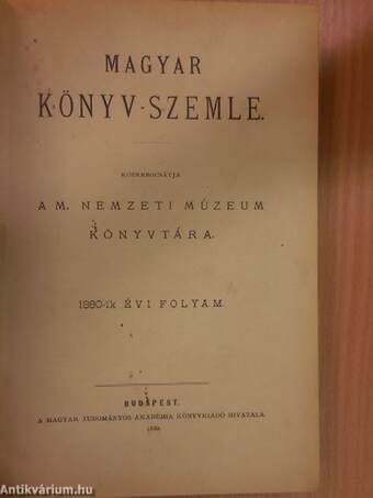 Magyar Könyv-szemle 1880.