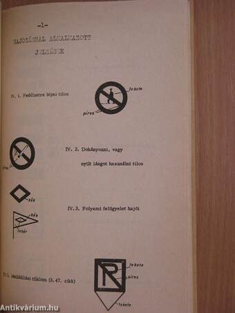 A 9/1969/XII.16/KPM-BM. sz. együttes rendelettel kiadott Hajózási szabályzat kivonata