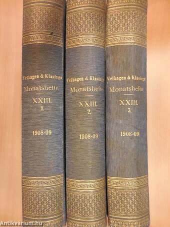 Velhagen & Klasings Monatshefte 1908-1909 I-III. (gótbetűs)