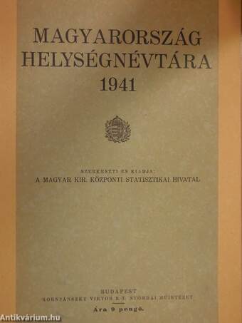 Magyarország helységnévtára 1941