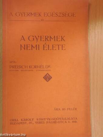 A gyermek nemi élete