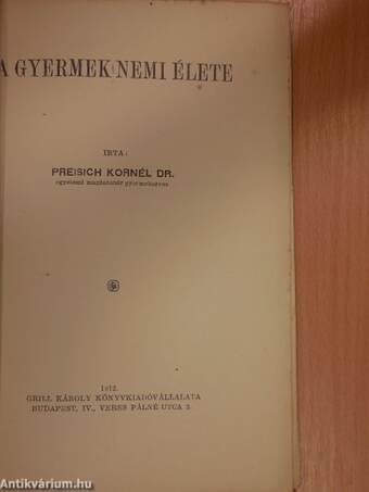 A gyermek nemi élete