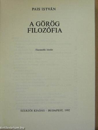 A görög filozófia