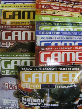 Gamer magazin 2002-2003. (vegyes számok) (10 db) - 29 db CD-vel