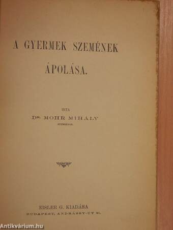 A gyermek szemének ápolása