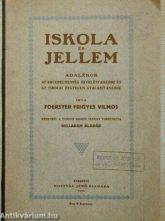 Iskola és jellem