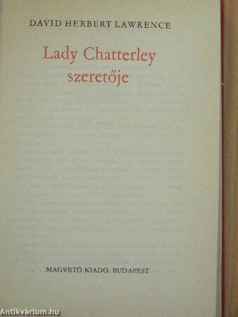 Lady Chatterley szeretője