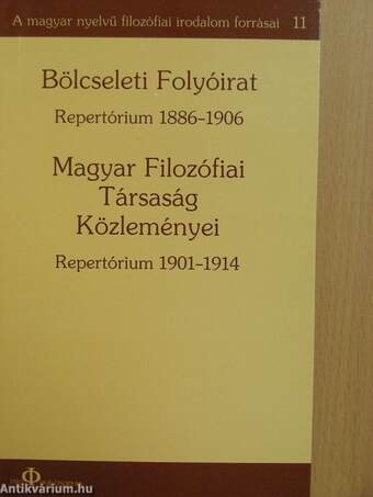 Bölcseleti Folyóirat/Magyar Filozófiai Társaság Közleményei