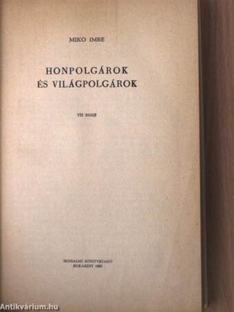 Honpolgárok és világpolgárok