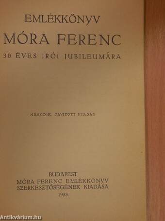 Móra Ferenc emlékkönyv