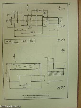 Mechanikai műszerész szakrajz és rajzolvasási példatár