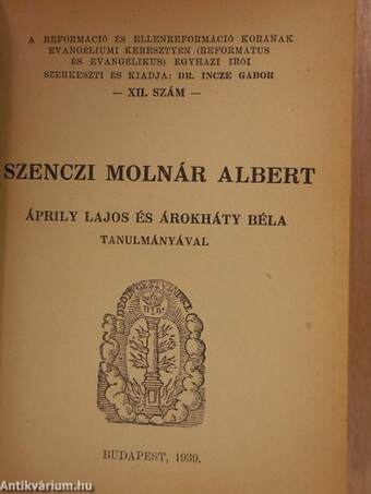Szenczi Molnár Albert