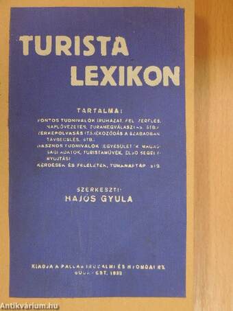 Turista lexikon