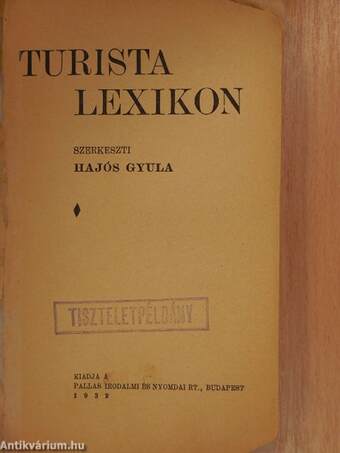 Turista lexikon