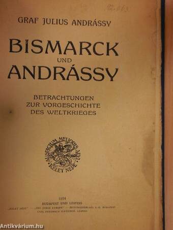 Bismarck und Andrássy