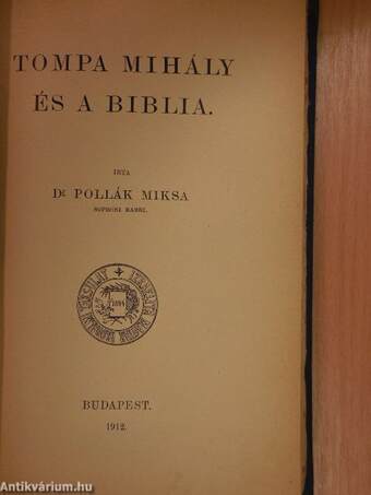 Tompa Mihály és a Biblia