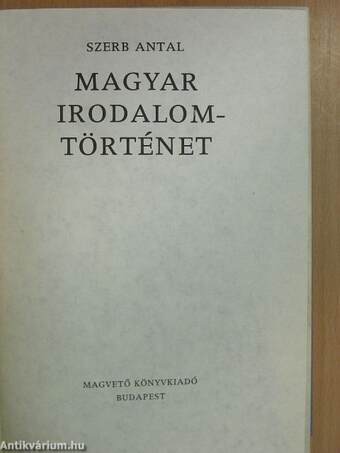 Magyar irodalomtörténet