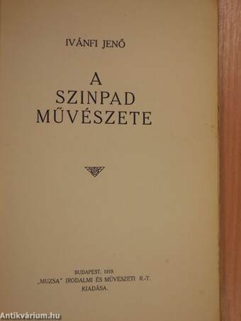 A szinpad művészete