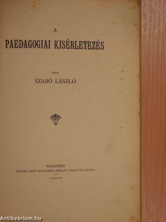 A paedagogiai kisérletezés