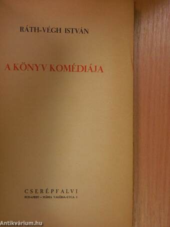 A könyv komédiája