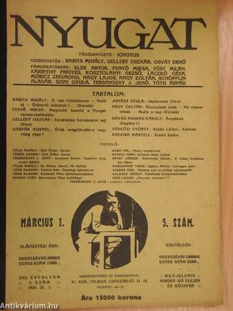 Nyugat 1924. március 1.