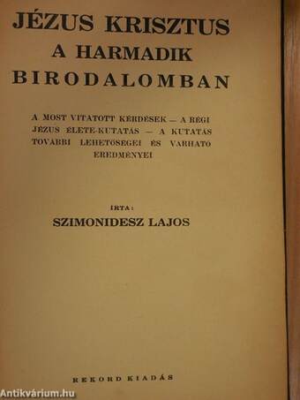 Jézus Krisztus a harmadik birodalomban