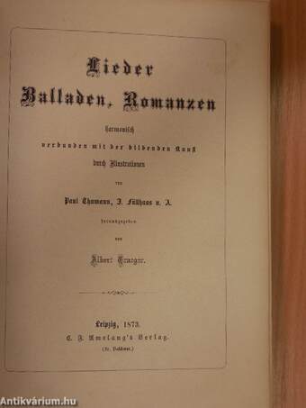 Lieder, Balladen, Romanzen (gótbetűs)