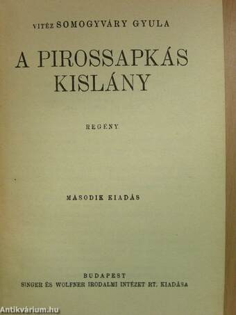 A pirossapkás kislány