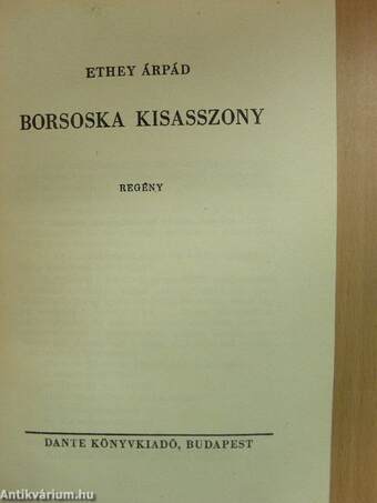 Borsoska kisasszony