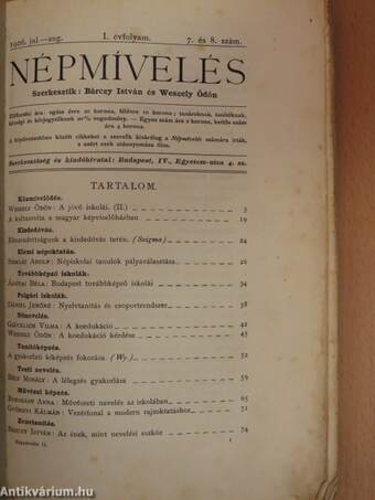 Népmívelés 1906. jul.-aug.