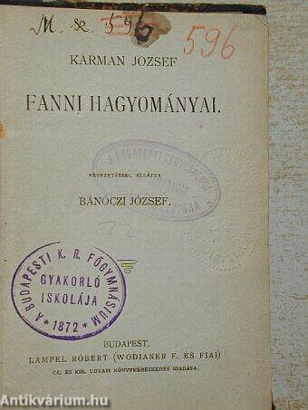 Fanni hagyományai/Manfred/Violka Vera/Váljunk el!/Deák Ferencz 1861-iki első felirati beszéde